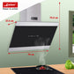 Grand Chef Gas Oven & 70cm Pro Eco Cooker Hood (Black)