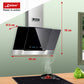 Grand Chef 45cm Electric Oven & 60cm Cooker Hood (Black)
