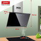 Grand Chef Gas Oven & 60cm Pro Chimney Cooker Hood (Black)