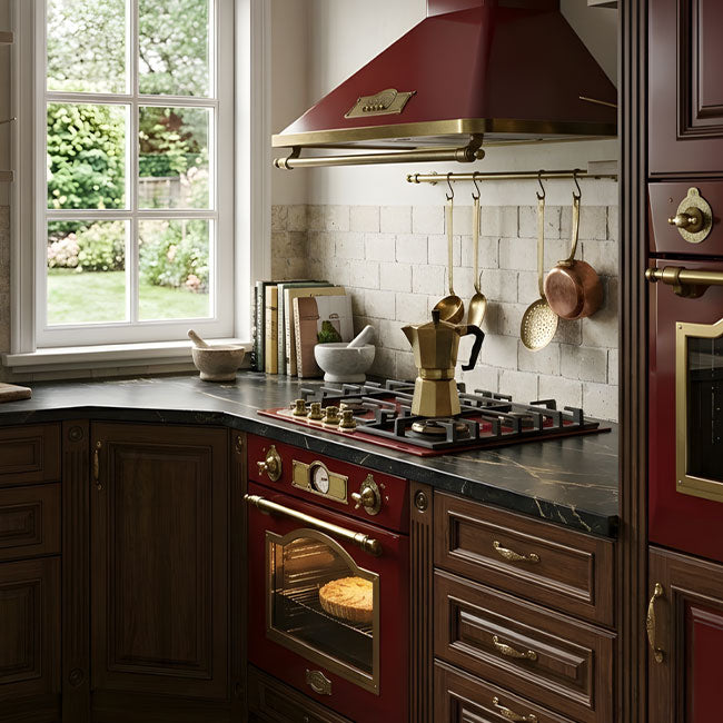 Empire 60cm Electric Oven (Bordeaux Red)