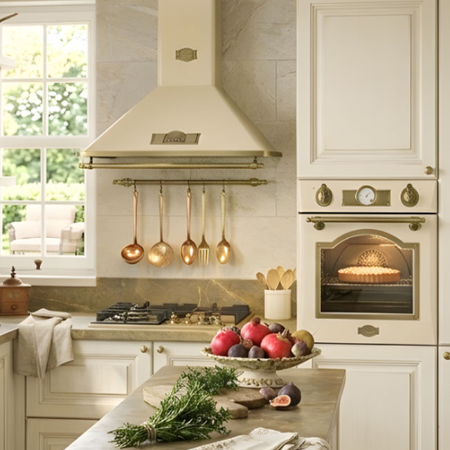 Empire Electric Oven & 5 Burner Enamel Gas Hob Bundle (Ivory)