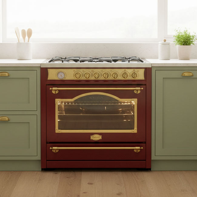 Empire Electric Induction Range Cooker (Bordeaux Red)