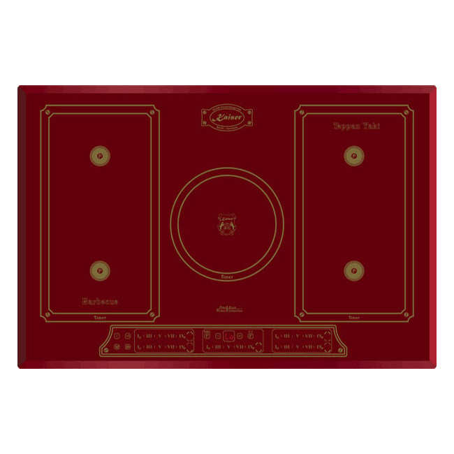 Empire Electric Oven & 77cm Induction Hob Bundle (Bordeaux Red)