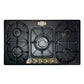 Empire Electric Oven & 5 Burner Enamel Gas Hob Bundle (Black)