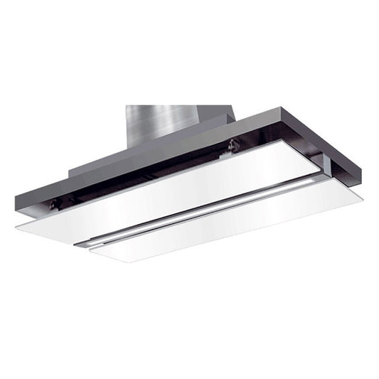 Avantgarde Pro 100cm Built-In Ceiling Island Cooker Hood (White)