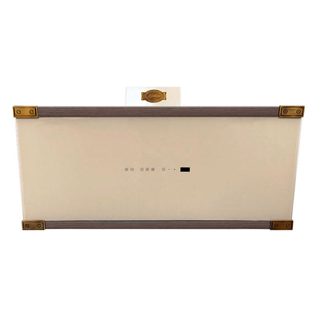 Art Deco 90cm Chimney Cooker Hood (Ivory)