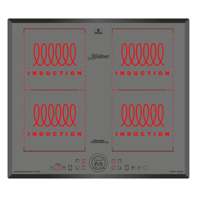 Art Deco 59cm Free Zone Induction Hob (Black)