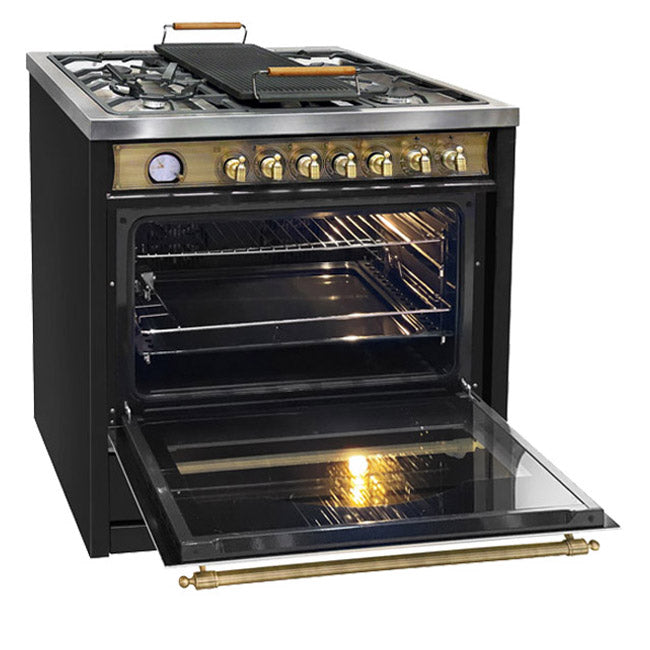 Empire 90cm Dual Fuel Range Cooker (Black)