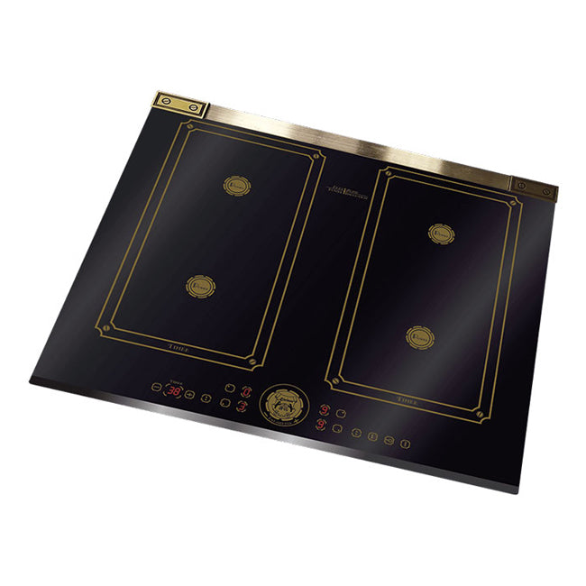 Art Deco Induction Hob & Chimney Hood Bundle (Black)