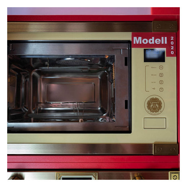 Art Deco Built In 900W Microwave Oven (Ivory)