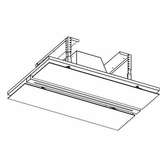 Avantgarde Pro 100cm Built-In Ceiling Island Cooker Hood (White)