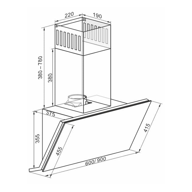 Avantgarde Pro 90cm Cooker Hood