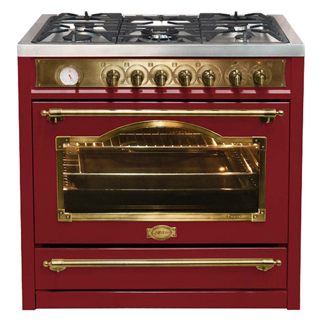 Empire 90cm Dual Fuel Range Cooker (Bordeaux Red)