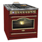 Empire 90cm Dual Fuel Range Cooker (Bordeaux Red)