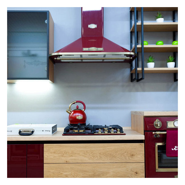 Empire 90cm Cooker Hood (Bordeaux Red)