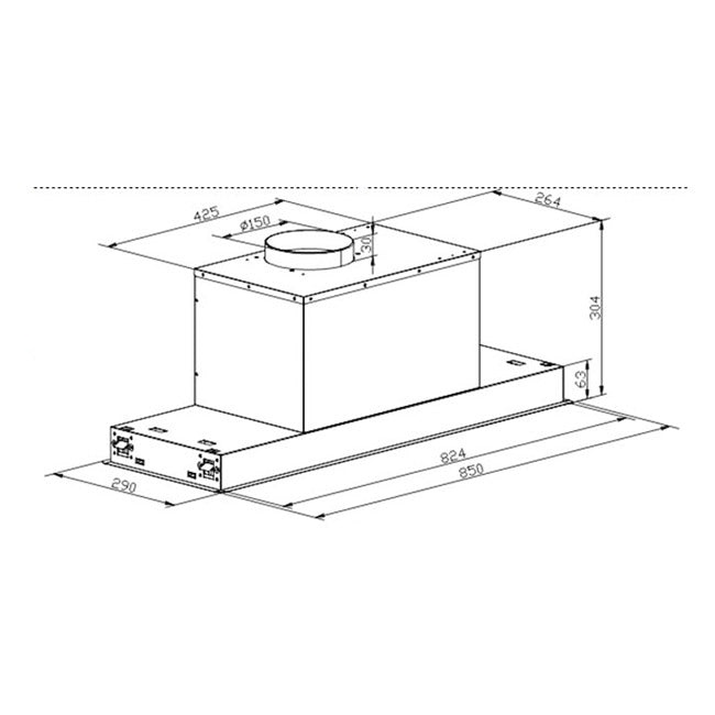 Avantgarde Pro 90cm Built In Cooker Hood (Stainless Steel)