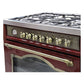 Empire 90cm Dual Fuel Range Cooker (Bordeaux Red)
