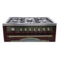 Empire 90cm Dual Fuel Range Cooker (Bordeaux Red)