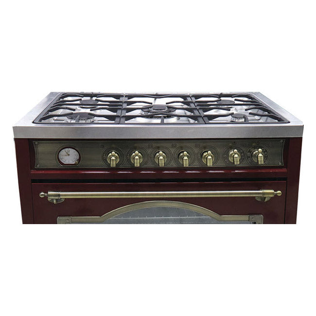 Empire 90cm Dual Fuel Range Cooker (Bordeaux Red)