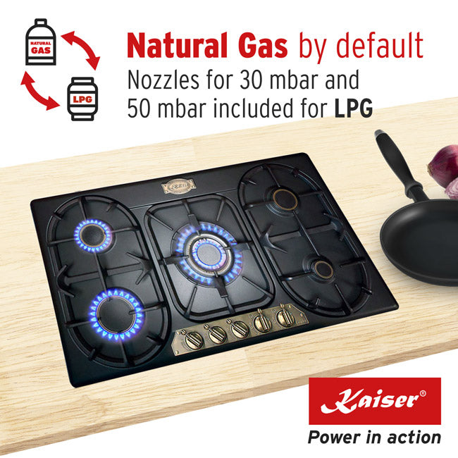 Empire 86cm Gas Hob (Black)