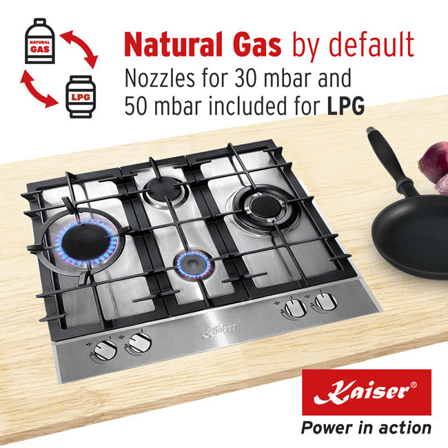 Grand Chef 60cm Gas Hob (Stainless Steel)