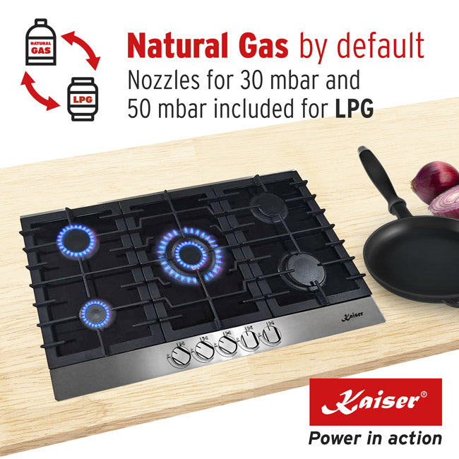 Avantgarde Pro 86cm Turbo Gas Hob (Black)