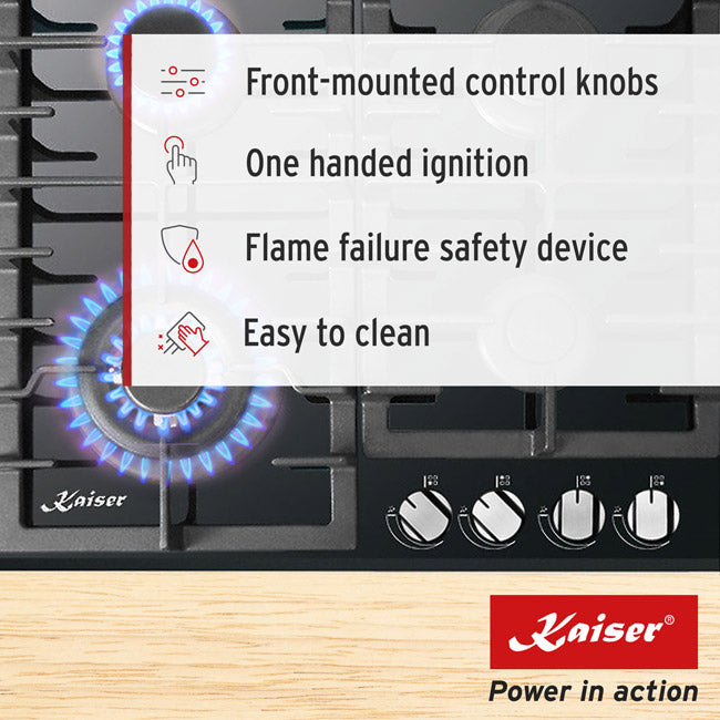 Grand Chef Turbo Gas Hob (Black Glass)