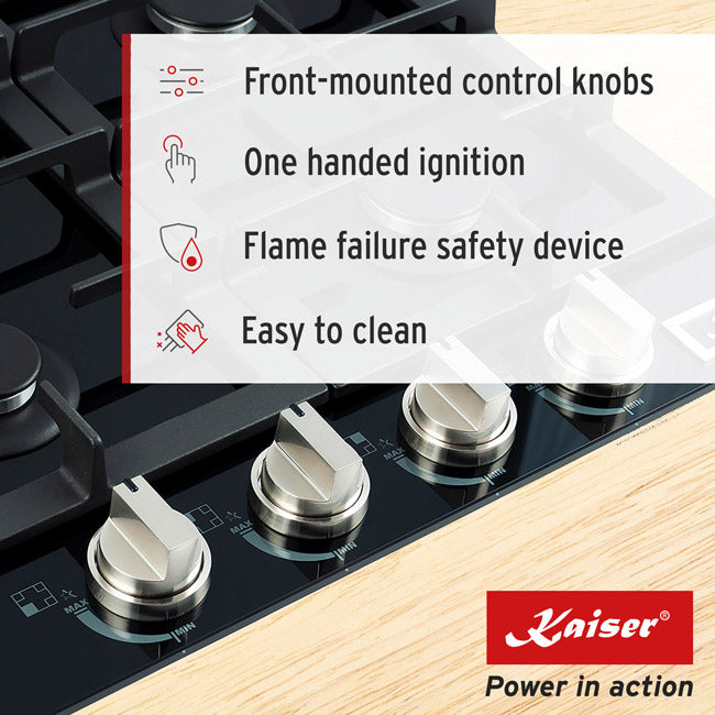 Avantgarde Pro Gas Hob (Black Glass)