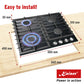 Grand Chef Turbo Gas Hob (Black Glass)
