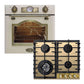Empire Electric Oven & 4 Burner Gas Hob Bundle (Ivory)
