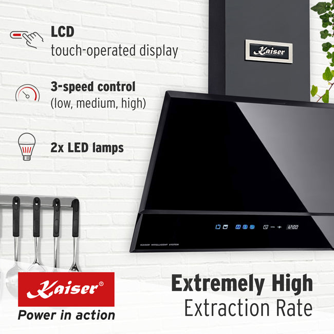 Avantgarde Pro 70cm Cooker Hood (Black)