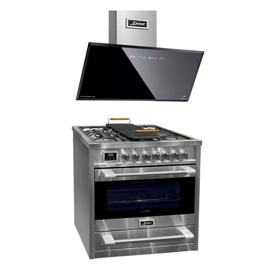 Avantgarde Pro Dual Fuel Range Cooker & 90cm Hood Bundle (Stainless Steel)